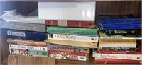 Shelf of tractor books and price guides