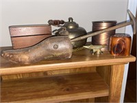 Brass kettle, memphis mini souvenir anvil, recipe