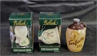 NIB Belleek Christmas Bells & Men’s Talc NOTE