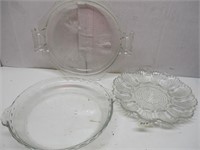 Glass Serving Dishes/Egg Plate