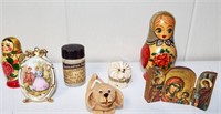 Lot of Vintage smalls-Nesting Dolls, Religious,