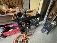 METAL CART WITH CONTENTS