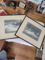 2 Framed Outdoor Prints - both approx 21" x 18"