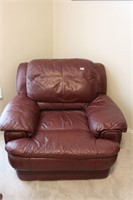 Over stuffed leather chair