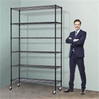 6-Tier Storage Shelves on Wheels (18x48x82)