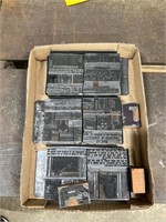 Antique letter press blocks