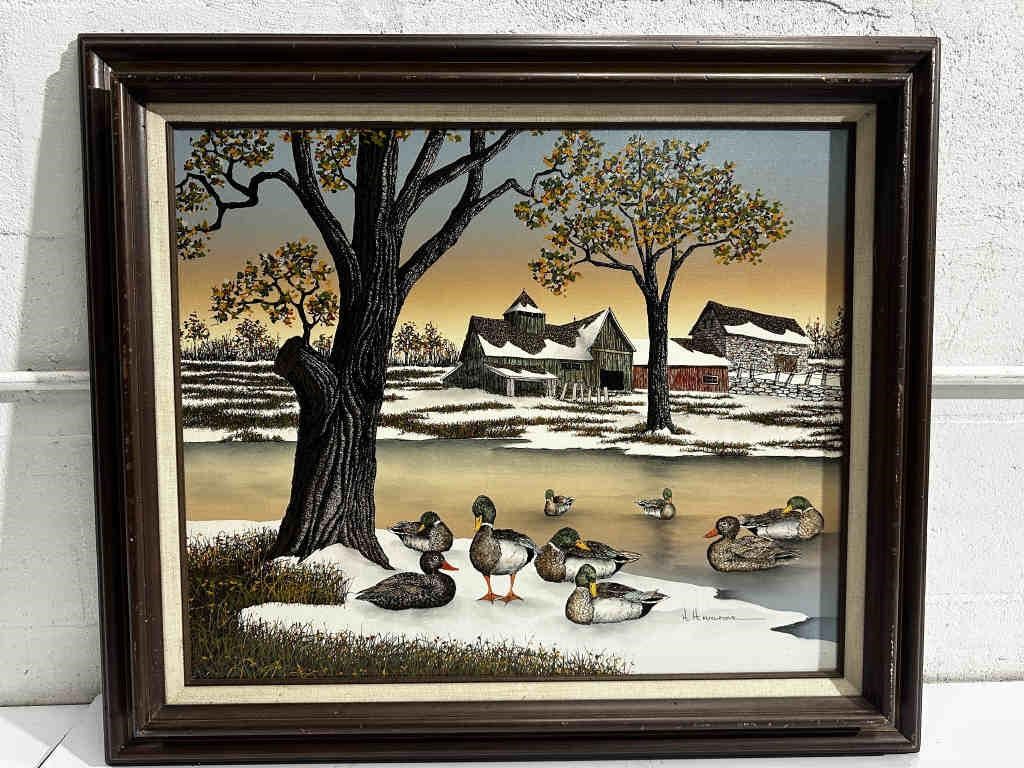 H. Hargrove Mallard Ducks Oil Planting K15D