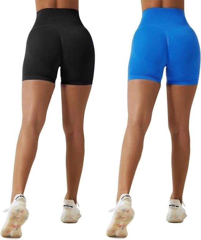 MAYROUND 2pcs Women Seamless Workout Biker Shorts