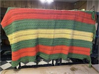 Vintage 7' Square Hand Made Blanket