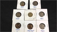 Lot of eight Nickels some proofs