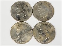 (4) 1776-1976 Eisenhower Dollars NO MINT Mark