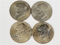 (4) 1776-1976 Eisenhower Dollars NO MINT Mark