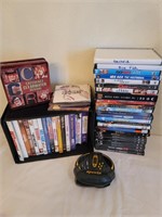 Lot of DVDs and a few CDs