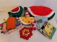 Crocheted Pot Holders, Doilies, & other linens