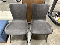 2 LEATHER ACCENT CHAIRS