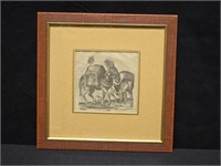 Framed Jost Amman Woodblock Print