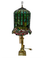 Tiffany Style Stained Glass Floral Table Lamp