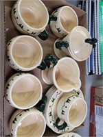 Poppy Trail cups, saucers, cream and sugar bowls