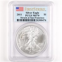 2011 Silver Eagle PCGS MS70