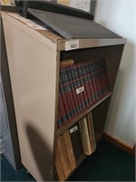 Vintage Metal Bookcase, Approx 39" Tall by 23"