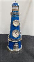 15” light house thermometer and clock