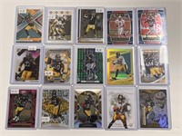 PITTSBURGH STEELERS CARD LOT WITH INSERTS 15 CARD