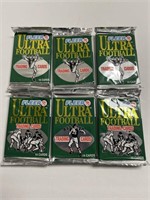 1991 FLEER ULTRA FOOTBALL PACKS LOT OF 6 SEALED