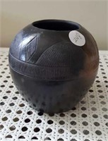 Southwestern pottery vase black