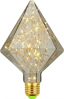 Diamond Shaped Fairy Light Bulb with Copper