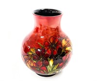 Moorcroft Bulbous Vase with Flambe Glaze