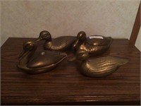 (4) Assorted Brass Ducks