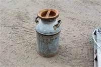 10 gal. metal Milk can from Arkansaw, WI