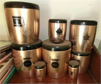 1950s eight piece cannister set