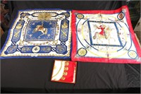 Set Of Three Hermes Silk Scarves