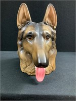Inarco German Shepherd Head Ceramic Planter