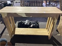 Mission style sofa table 48in w x 14in d x 30in h