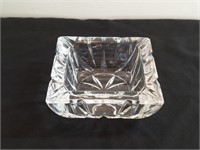 Vintage Bright Lead Crystal Ashtray Heavily