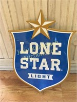 Vintage Lone Star Light beer tin sign