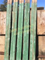 5 pieces of old green paint bead board 6' 6" ea