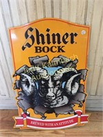 Vintage Shiner Boch tin beer sign