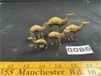 Small Brass Camel Figurines