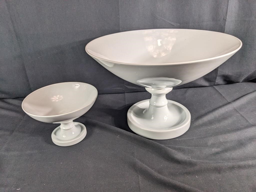 Vintage French Ironstone Compote Dish Set