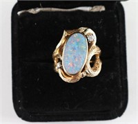 Stunning Opal & Diamond Ring