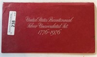 1976 Bicentennial Eisenhower Silver UNC Set Red