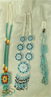 MIXED LOT OF THREE BEADED NECKLACES
