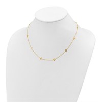 14K Gold 4 Leaf Clover Necklaces