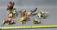 7- Lefton Hand Painted Bird Figurines