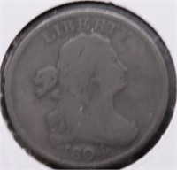 1804 HALF CENT SPIKED CHIN F