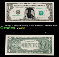 Trump & Reagan Novelty 2017A $1 Federal Reserve No