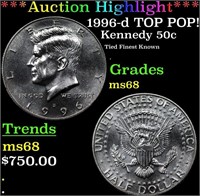 ***Auction Highlight*** 1996-d Kennedy Half Dollar